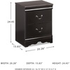 image:imageSignature Design by Ashley Alisdair 2 Drawer Nightstand Reddish BrownBlack