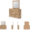 image:imageSignature Design by Ashley Allihauser 6 Drawer Dresser with Mirror TanNatural Brown