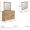 image:imageSignature Design by Ashley Allihauser 6 Drawer Dresser with Mirror TanNatural Brown