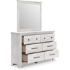 image:imageSignature Design by Ashley Allihauser 6 Drawer Dresser with Mirror TanWhitewash