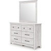 image:imageSignature Design by Ashley Allihauser 6 Drawer Dresser with Mirror TanWhitewash