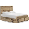 image:imageSignature Design by Ashley Allihauser Queen Platform Storage Bed Tan