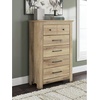 image:imageSignature Design by Ashley Allihauser Vintage 5Drawer Chest with Safety Stop and Anti Tipping Light Brown