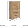 image:imageSignature Design by Ashley Allihauser Vintage 5Drawer Chest with Safety Stop and Anti Tipping Light Brown