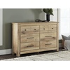 image:imageSignature Design by Ashley Allihauser Vintage 6Drawer Dresser with Safety Stop and Anti Tipping Light Brown