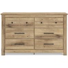 image:imageSignature Design by Ashley Allihauser Vintage 6Drawer Dresser with Safety Stop and Anti Tipping Light Brown