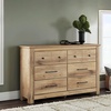 image:imageSignature Design by Ashley Allihauser Vintage 6Drawer Dresser with Safety Stop and Anti Tipping Light Brown