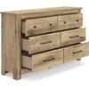 image:imageSignature Design by Ashley Allihauser Vintage 6Drawer Dresser with Safety Stop and Anti Tipping Light Brown