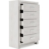 image:imageSignature Design by Ashley Altyra Tall 5 Drawer White Chest of DrawersWhite