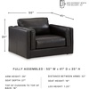 image:imageSignature Design by Ashley Amiata Modern Leather Match Upholstered Oversized Chair BlackBlack