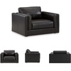 image:imageSignature Design by Ashley Amiata Modern Leather Match Upholstered Oversized Chair BlackBlack