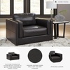 image:imageSignature Design by Ashley Amiata Modern Leather Match Upholstered Oversized Chair BlackBlack