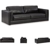 image:imageSignature Design by Ashley Amiata Modern Leather Match Upholstered Oversized Chair BlackBlack