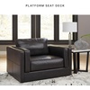 image:imageSignature Design by Ashley Amiata Modern Leather Match Upholstered Oversized Chair BlackBlack