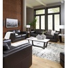 image:imageSignature Design by Ashley Amiata Modern Leather Match Upholstered Oversized Chair BlackBlack