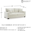 image:imageSignature Design by Ashley Ammon Urban Anti Sag Chair with Loose Seat Cushion Light GrayIvory