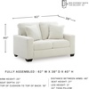 image:imageSignature Design by Ashley Ammon Urban Anti Sag Chair with Loose Seat Cushion Light GrayIvory