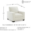 image:imageSignature Design by Ashley Ammon Urban Anti Sag Chair with Loose Seat Cushion Light GrayIvory