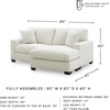image:imageSignature Design by Ashley Ammon Urban Anti Sag Chair with Loose Seat Cushion Light GrayIvory
