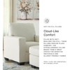 image:imageSignature Design by Ashley Ammon Urban Anti Sag Chair with Loose Seat Cushion Light GrayIvory
