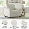 image:imageSignature Design by Ashley Ammon Urban Anti Sag Chair with Loose Seat Cushion Light GrayIvory