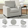 image:imageSignature Design by Ashley Ammon Urban Anti Sag Chair with Loose Seat Cushion Light GraySmoke