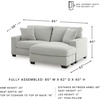 image:imageSignature Design by Ashley Ammon Urban Anti Sag Chair with Loose Seat Cushion Light GraySmoke