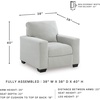 image:imageSignature Design by Ashley Ammon Urban Anti Sag Chair with Loose Seat Cushion Light GraySmoke