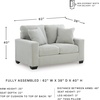 image:imageSignature Design by Ashley Ammon Urban Anti Sag Chair with Loose Seat Cushion Light GraySmoke