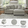 image:imageSignature Design by Ashley Ammon Urban Anti Sag Chair with Loose Seat Cushion Light GraySmoke