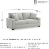 image:imageSignature Design by Ashley Ammon Urban Anti Sag Chair with Loose Seat Cushion Light GraySmoke