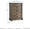 image:imageSignature Design by Ashley Ardenfield Traditional 74 W 9 Drawer Dresser High Capacity Storage for Bedroom Master Suites Light Brown198D x 423W x 545H 5 Drawers