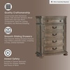 image:imageSignature Design by Ashley Ardenfield Traditional 74 W 9 Drawer Dresser High Capacity Storage for Bedroom Master Suites Light Brown198D x 423W x 545H 5 Drawers