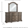 image:imageSignature Design by Ashley Ardenfield Traditional 74 W 9 Drawer Dresser High Capacity Storage for Bedroom Master Suites Light Brown198D x 738W x 815H 9 Drawers