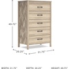image:imageSignature Design by Ashley Battelle 5Drawer Chest of Drawers Tan Oak