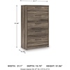 image:imageSignature Design by Ashley Baystorm 6 Drawer Bedroom Dresser Smoky GrayBrown