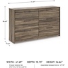 image:imageSignature Design by Ashley Baystorm 6 Drawer Bedroom Dresser Smoky GrayBrown