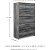 image:imageSignature Design by Ashley Baystorm 6 Drawer Bedroom Dresser Smoky GrayGrey