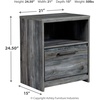 image:imageSignature Design by Ashley Baystorm 6 Drawer Bedroom Dresser Smoky GrayGrey