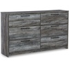 image:imageSignature Design by Ashley Baystorm 6 Drawer Bedroom Dresser Smoky GrayGrey