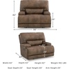 image:imageSignature Design by Ashley Bealeaf Zero Gravity Power Recliner Chair Earth