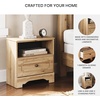image:imageSignature Design by Ashley Bestmere Transitional 1Drawer Nightstand with USB Ports and Open Cubby Light Brown