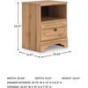 image:imageSignature Design by Ashley Bestmere Transitional 1Drawer Nightstand with USB Ports and Open Cubby Light Brown