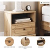 image:imageSignature Design by Ashley Bestmere Transitional 1Drawer Nightstand with USB Ports and Open Cubby Light Brown