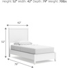 image:imageSignature Design by Ashley Binterglen Twin Panel Bed Frame White