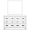 image:imageSignature Design by Ashley Binterglen White 6Drawer Dresser with MirrorWhite