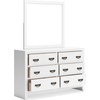 image:imageSignature Design by Ashley Binterglen White 6Drawer Dresser with MirrorWhite