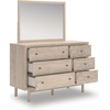 image:imageSignature Design by Ashley Birkmore 6 Drawer Dresser 10Minute Easy Assembly Engineered Wood Whimsical Botanical Accent Drawers for Bedroom Light Oak FinishTan