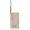 image:imageSignature Design by Ashley Birkmore 6 Drawer Dresser 10Minute Easy Assembly Engineered Wood Whimsical Botanical Accent Drawers for Bedroom Light Oak FinishTan