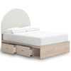 image:imageSignature Design by Ashley Birkmore 6 Drawer Dresser 10Minute Easy Assembly Engineered Wood Whimsical Botanical Accent Drawers for Bedroom Light Oak FinishTan